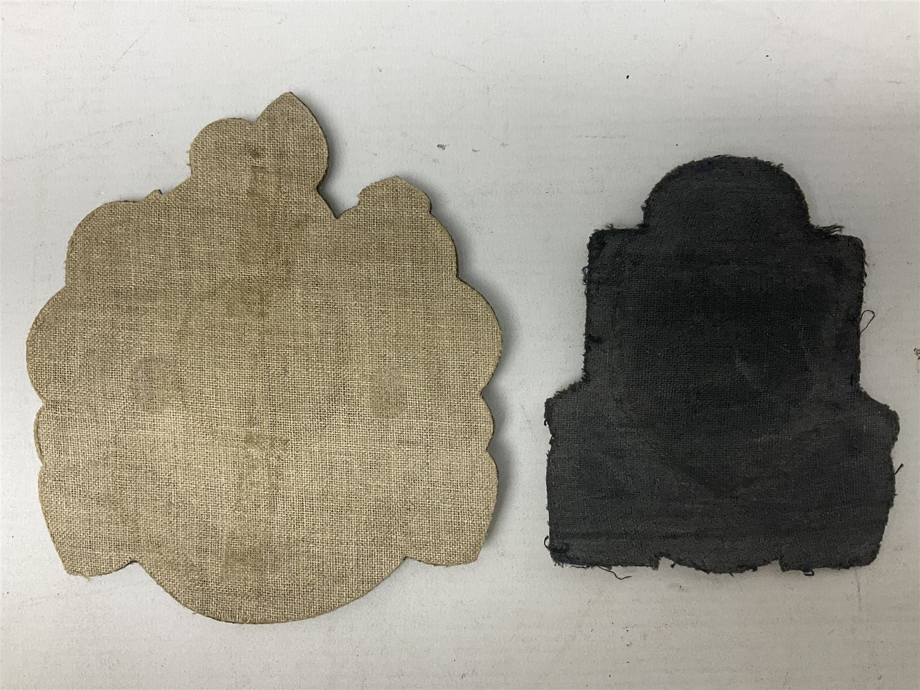 Royal Arms cloth arm adge as worn by Regimental Serjeant-Majors in Foot Guards; naval cap badge; WW2 Commando/Special Forces cloth badges; Home Guard and LDV shoulder titles; and other cloth badges including armoured division, 45th and 77th division, 52nd Lowland Mountain division etc; and 24th Infantry Brigade airmobile pennant