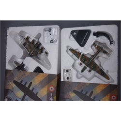  Three Atlas Editions die-cast models of aircraft - Short Stirling, Vickers Wellington and Handley Page Halifax, two in polystyrene box with slip-case and one in delivery box  