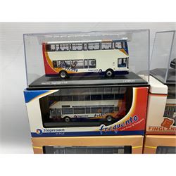 Collection of die-cast buses including Britbus Toys Models 57881