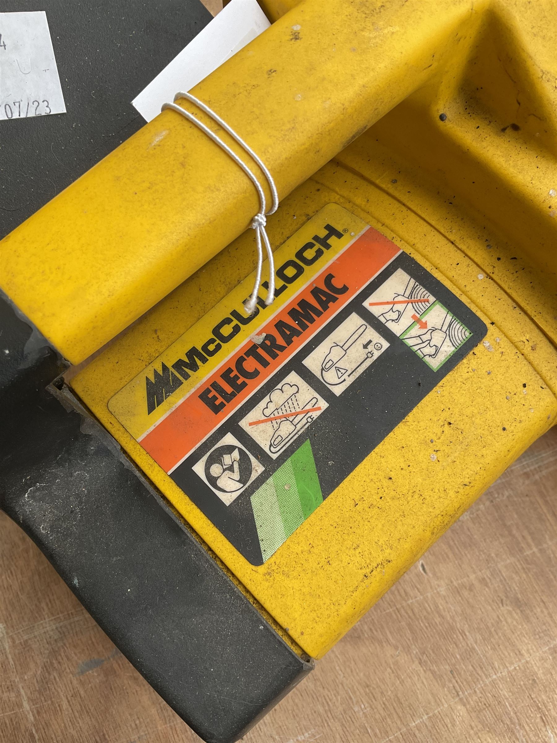 Pair of McCulloch and Challenge Extreme electric chainsaws together with electric Impact wrench  - THIS LOT IS TO BE COLLECTED BY APPOINTMENT FROM DUGGLEBY STORAGE, GREAT HILL, EASTFIELD, SCARBOROUGH, YO11 3TX