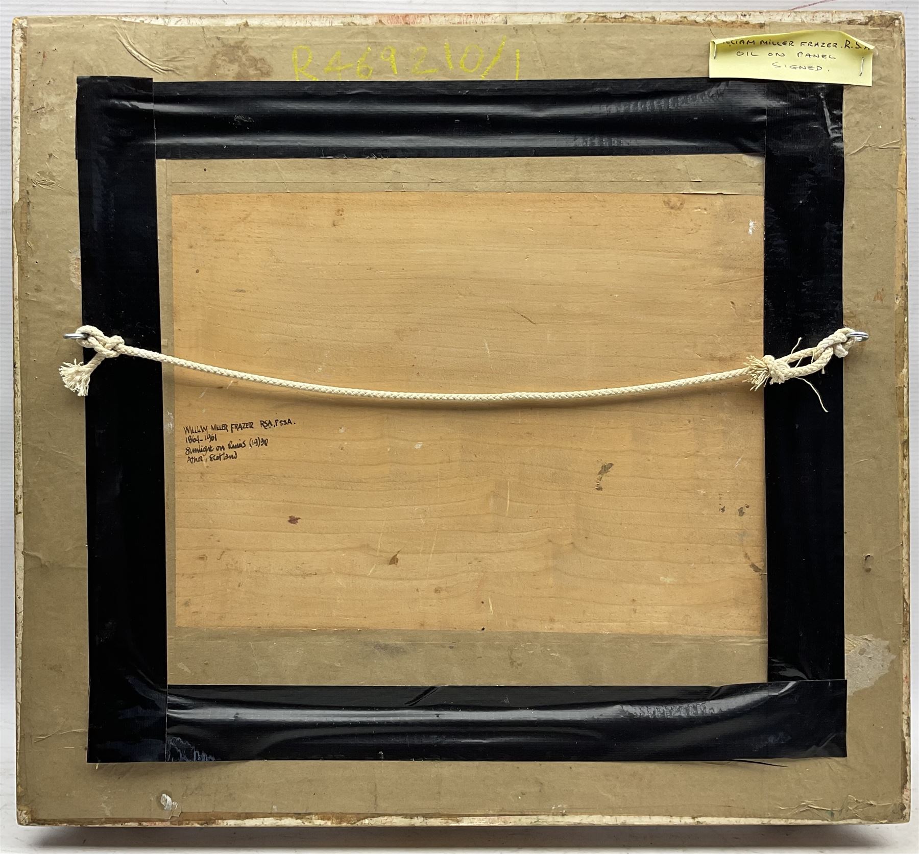 William Miller Frazer RSA (Scottish 1864-1961): Sunlight on a Castle Ruin, oil on panel signed and dated '30, 38cm x 43cm