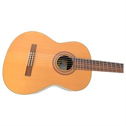 Santos Martinez SM100 classical guitar, with solid spruce top and mahogany neck, restrung with new strings, L97cm