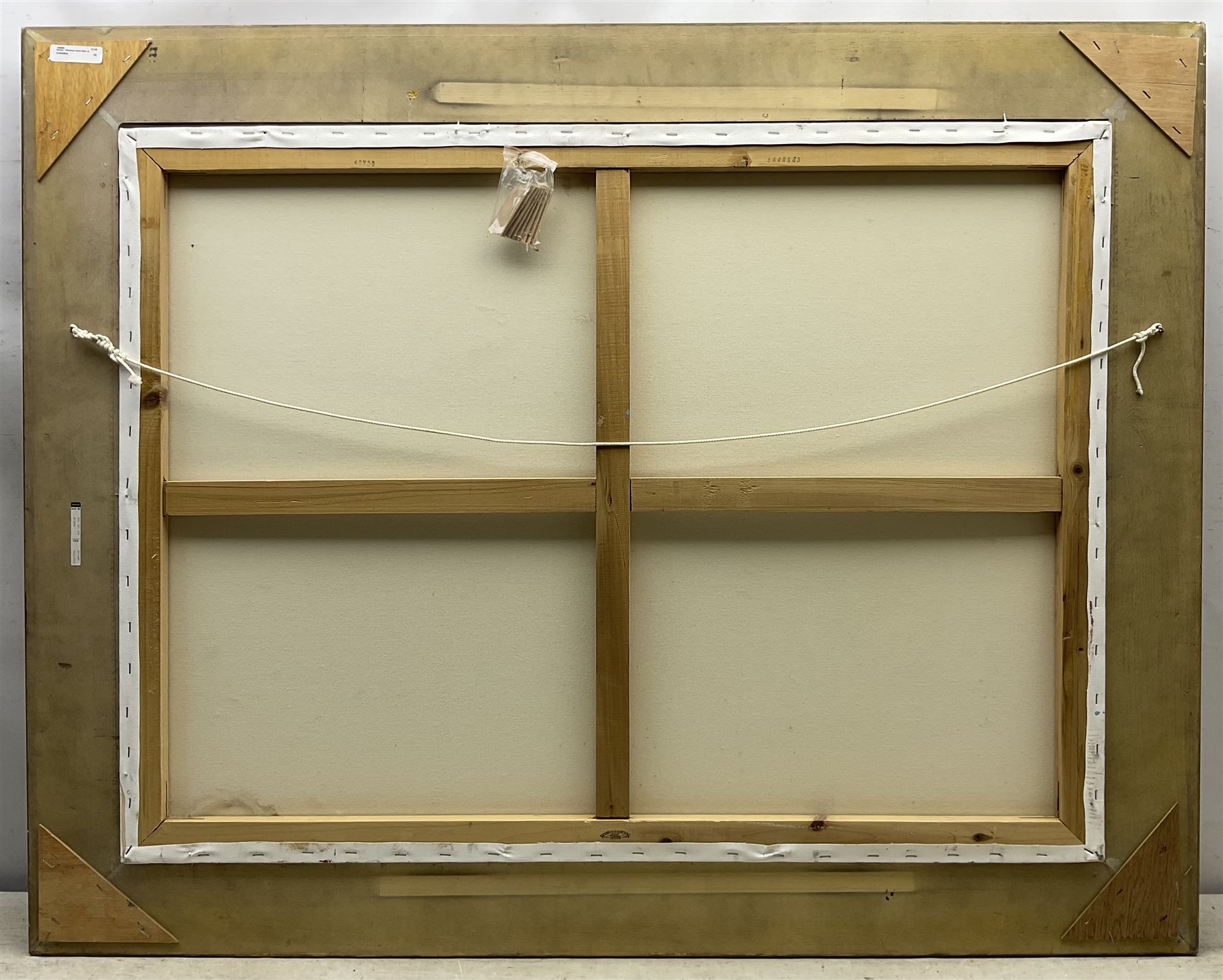 Michael J Whitehand (British 1941-): Naval Battle, oil on canvas signed 75cm x 100cm