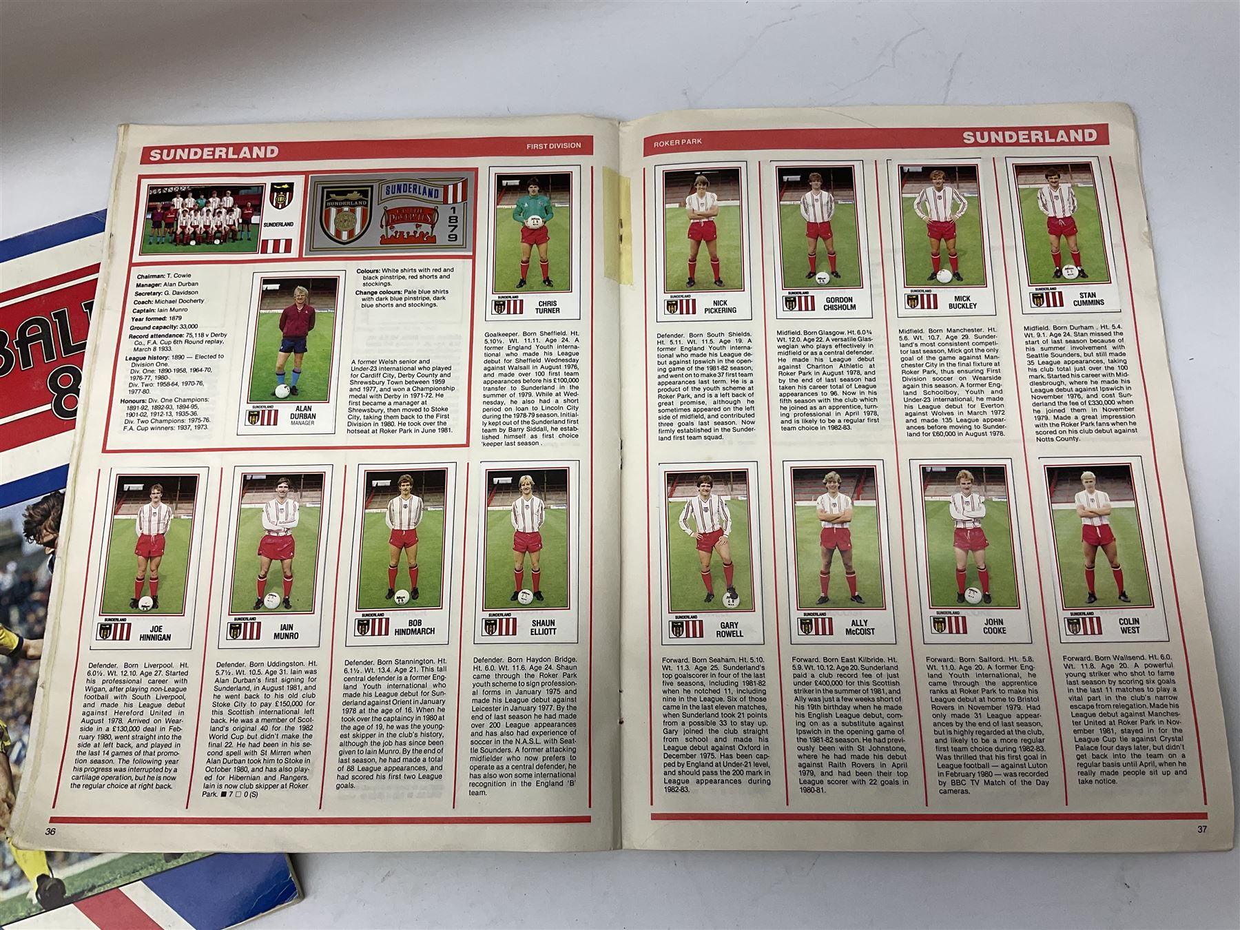 Four 1980s Panini's Football sticker albums for 1981,1983, 1984 & 1985