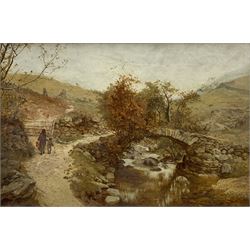 Edward Henry Holder (British c1848-1922): Moorland Stream, oil on canvas signed and dated '92, 40cm x 59cm