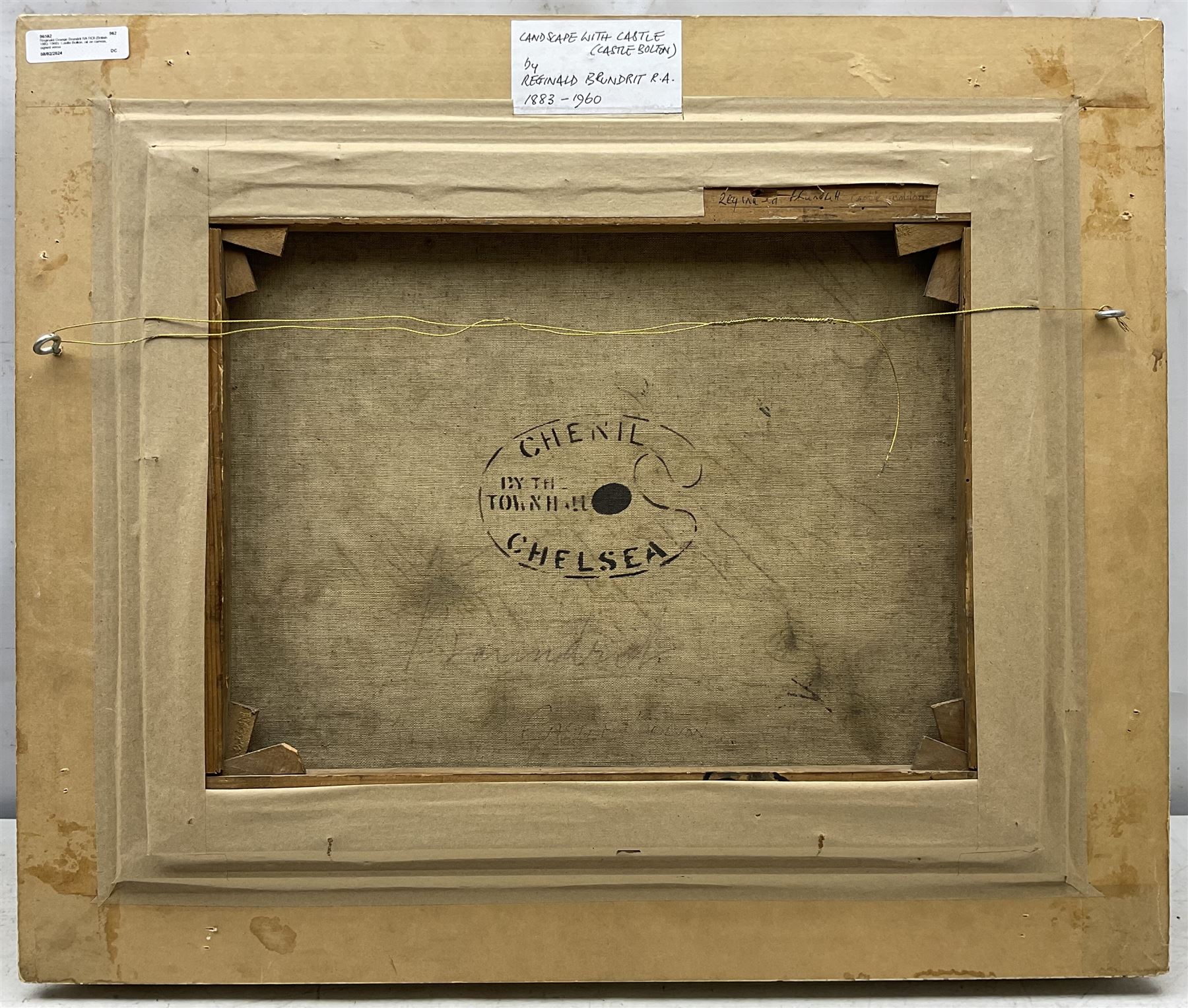 Reginald Grange Brundrit RA ROI (British 1883-1960): 'Castle Bolton', oil on canvas, signed and titled verso 35cm x 45cm