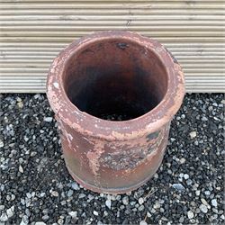 Terracotta chimney pot decorated with rose head motifs - THIS LOT IS TO BE COLLECTED BY APPOINTMENT FROM DUGGLEBY STORAGE, GREAT HILL, EASTFIELD, SCARBOROUGH, YO11 3TX