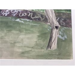 Rachel Reckitt (British 1908-1995): 'Near Brive' Southern France, watercolour and pencil signed and titled 49cm x 62cm