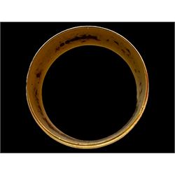 22ct gold wedding band and a 9ct gold wedding band, both hallmarked