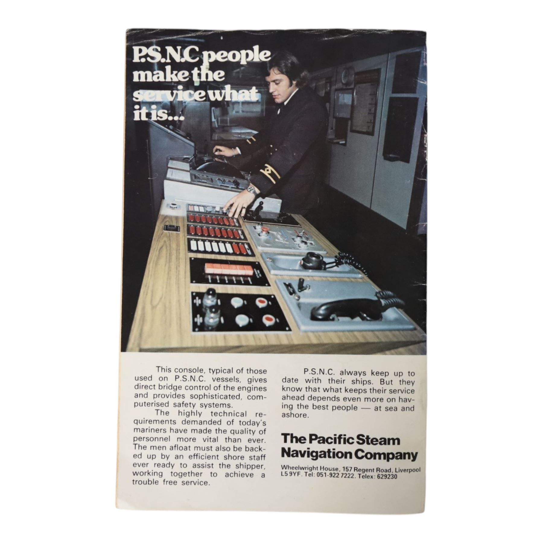 Pacific Steam Navigation Company tableware, comprising hot water pot, milk jug, egg cup and coffee cup, white with navy blue crest by Grindley Hotel Ware, pepper mill and four EPNS teaspoons with enamel decoration