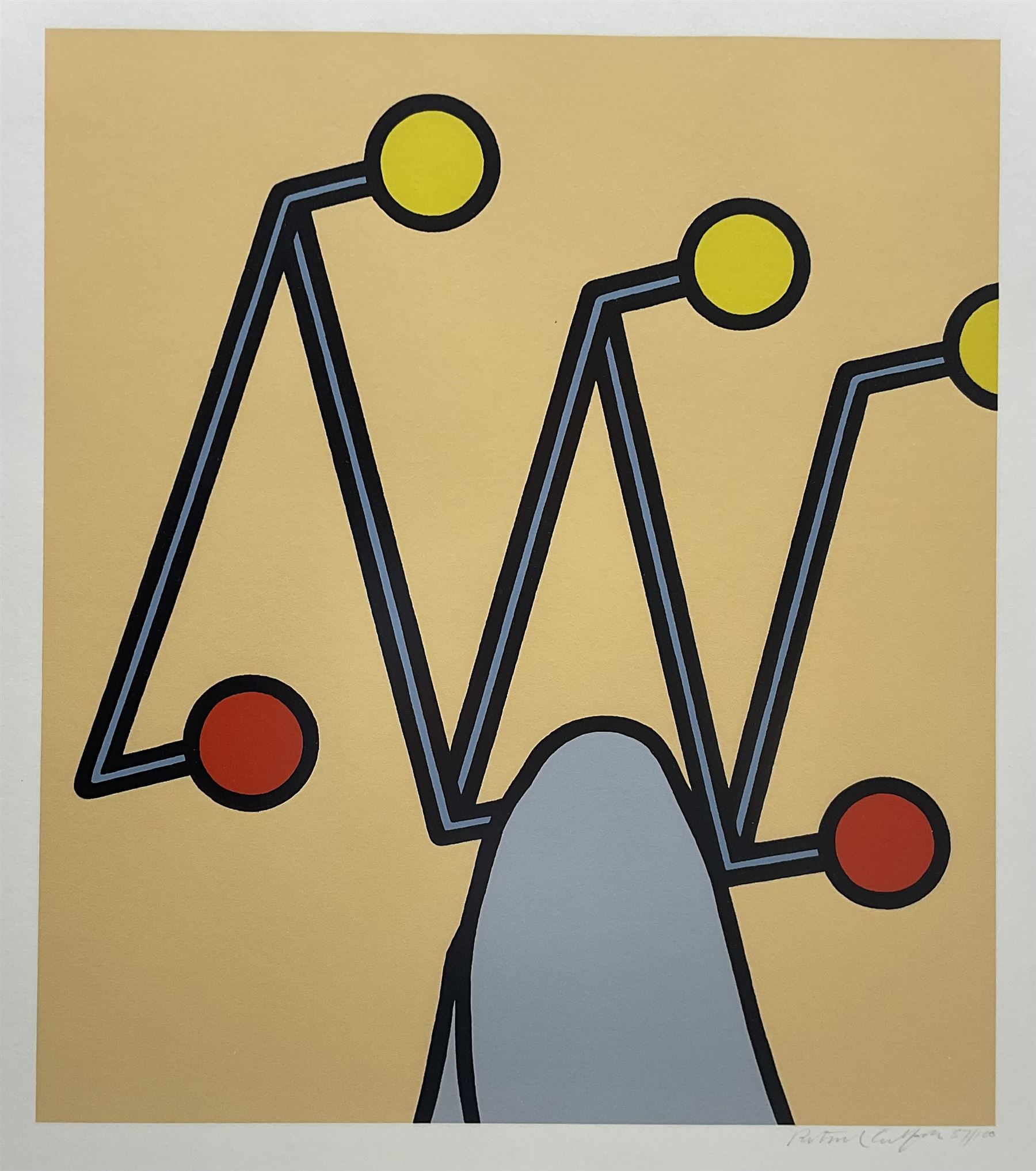 Patrick Caulfield (British 1936-2005): 'Thus, she would come, escaped, half-dead to my door’, no.11 from 'Some Poems of Jules Laforgue' Edition C, screenprint signed and numbered 57/100 in pencil pub. 1973, 41cm x 36cm with full margins