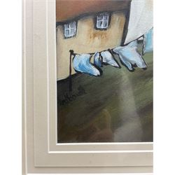 Lee McConville (British 1954-): 'Blue Monday', acrylic on canvas signed, titled verso 48cm x 38cm 