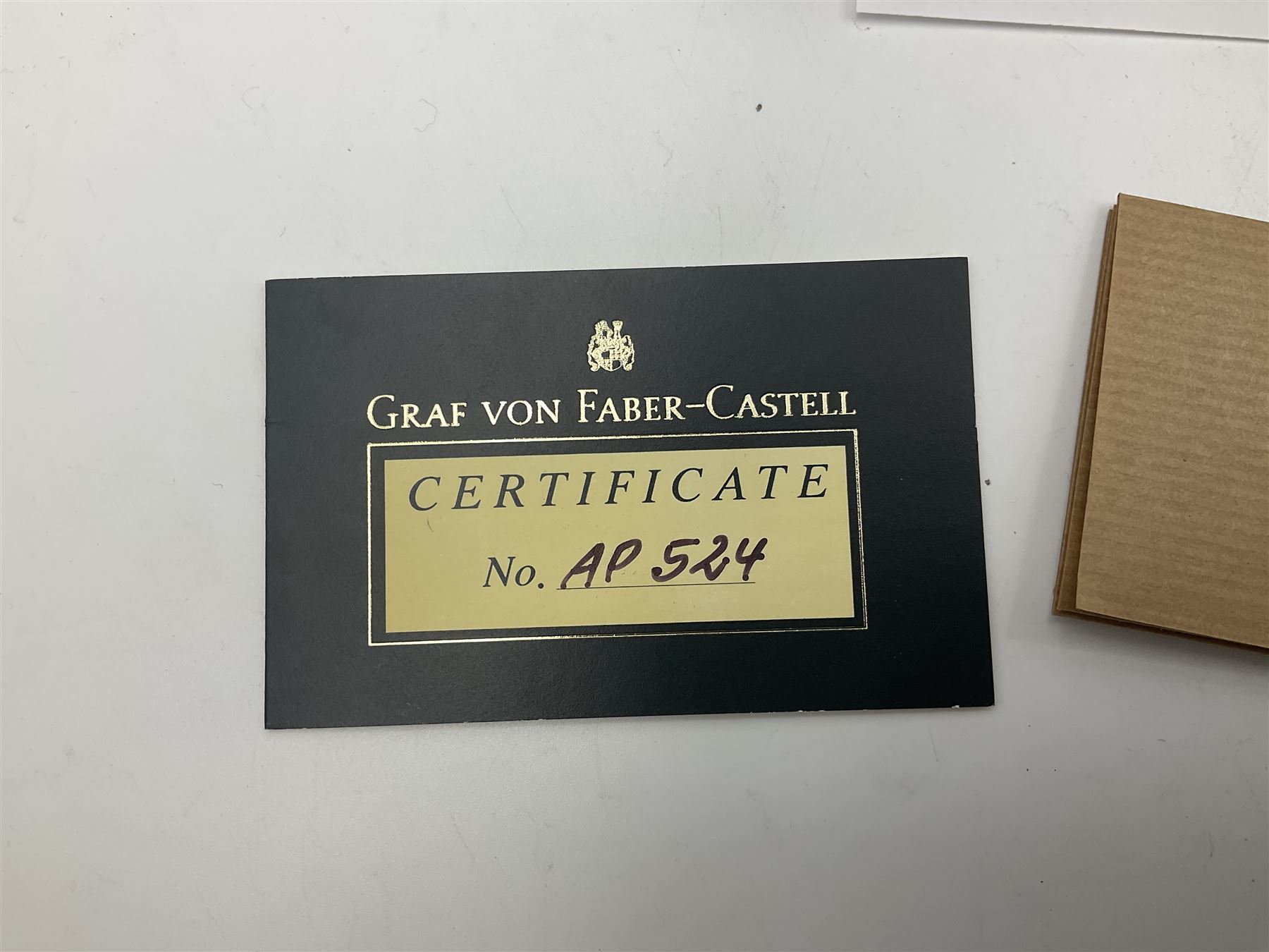 Graf Von Faber-Castell Pencil Cassette, housed in alder wood presentation box with mirrored hinged lid, containing platinum plated Perfect Pencil, sharpener, four erasers and four replacement pocket pencils with native alder handles hand-selected by Nuremberg woodcarvers, with certificate, cloth and original green box