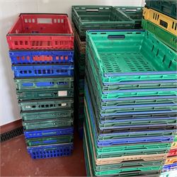 Approx. 108 Food grade plastic stacking trays - THIS LOT IS TO BE COLLECTED BY APPOINTMENT FROM DUGGLEBY STORAGE, GREAT HILL, EASTFIELD, SCARBOROUGH, YO11 3TX