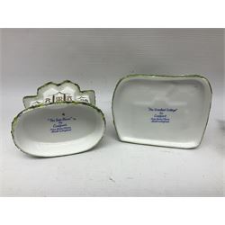 Eleven Coalport cottages, including Park Folly, The Alms House, Watermill and The Summer House, each with printed marks beneath