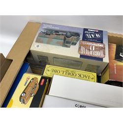 Corgi Limited Edition scale die-cast models including a Ford Transit Wrecker - AA, 50th Anniversary 1:50 scale model; AN13009 Dennis F125 Simon Snorkel SS263,  limited edition 1:50 scale Austin 4 wheel Platform Lorry in BRS livery, Guy Invincible 8 Wheel Platform Lorry and others, all boxed (20)