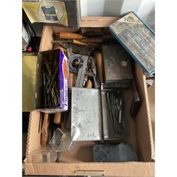 Selection of tools such as wood carving chisels, Tap and Die set, drill bits, grinder set, router, spray gun and others - THIS LOT IS TO BE COLLECTED BY APPOINTMENT FROM DUGGLEBY STORAGE, GREAT HILL, EASTFIELD, SCARBOROUGH, YO11 3TX