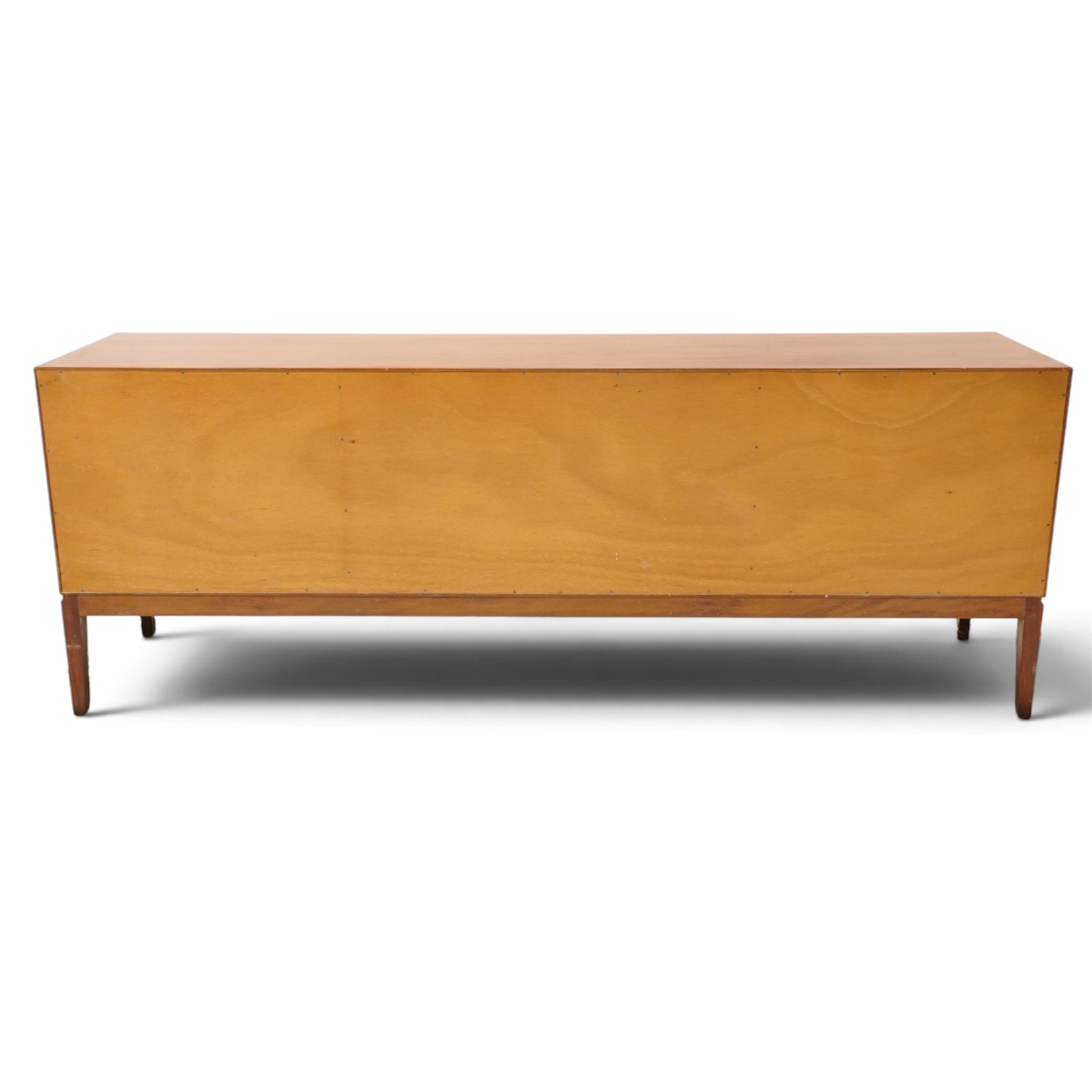 Robert Heritage (1927-2008) for Archie Shine - Large rosewood sideboard, with a central bank of three drawers flanked by a cupboard either side, raised on square tapering supports
