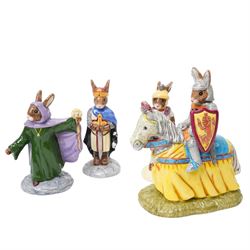 Royal Doulton Bunnykins figures, including Lancelot, Bathtime, Sir Gawain and others from the Arthurian collection (13)