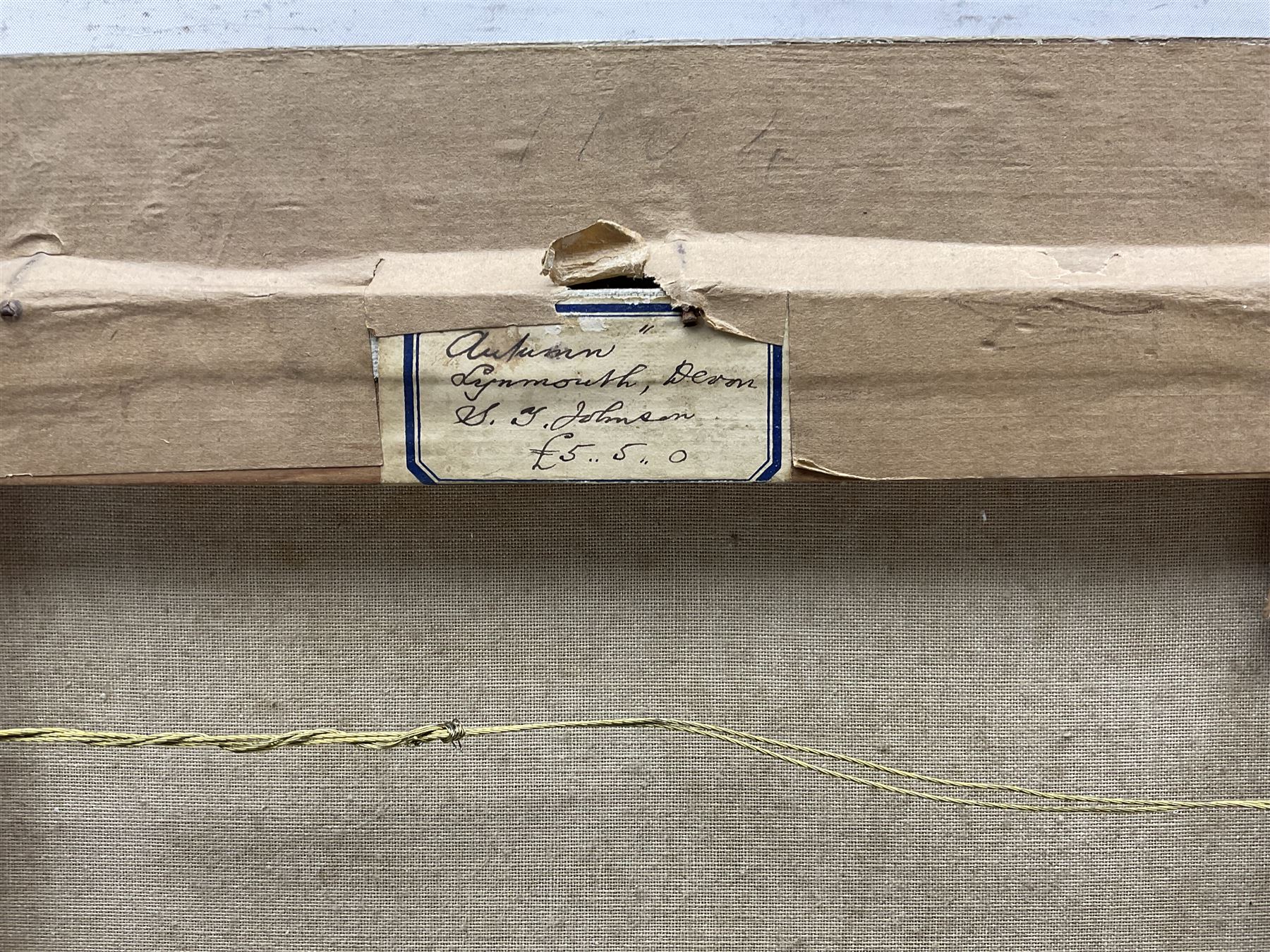 Sidney Yates Johnson (British fl.1890-1926): 'Lynmouth - Devon' Landscapes, pair oils on canvas signed with monogram, titled verso 45cm x 26cm (2)