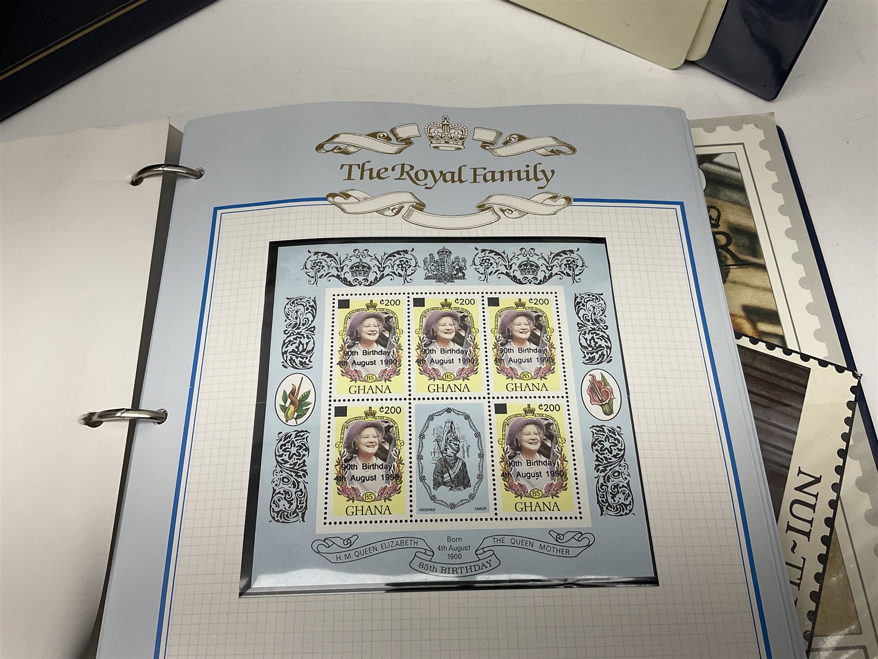 Commemorative stamps mostly relating to the Royal Family and Royal events, including Grenadines of St Vincent, Cayman Islands, Sierra Leone etc, housed in five 'The Royal Family' ring binder albums