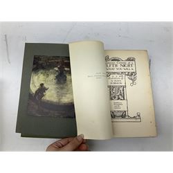 Shakespeare, William: Shakespeare's Comedy of Twelfth Night, or What You Will, illustrated by William Heath Robinson, Andersen, Hans Christian: Hans Andersen's Fairy Tales, illustrated by William Heath Robinson, Barrie, J.M: Peter Pan in Kensington Gardens, illustrated by Arthur Rackham, Sitwell, Sacherverell: Dance of The Quick and the Dead' and Johann Wolfgang von Goethe. Iphigenie auf Tauris