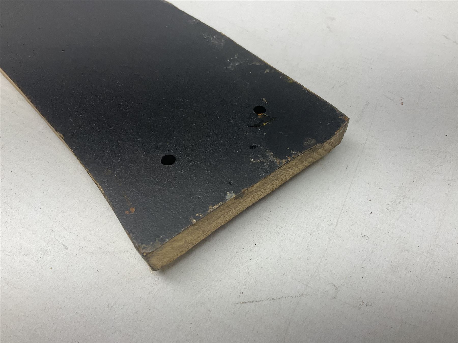 Cast iron Flying Scotsman arched railway type sign, L70cm