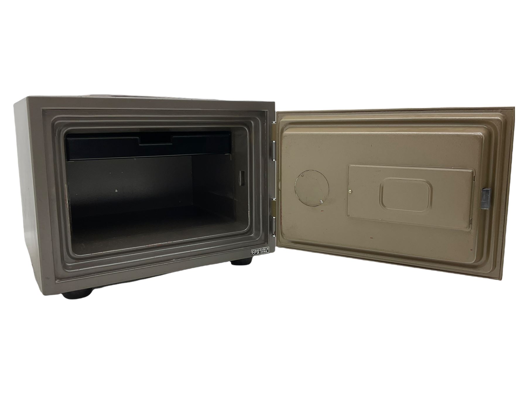 Cock fireproof combination safe, with key and instructions