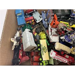 Large quantity of unboxed, playworn, incomplete and repainted die-cast models by various makers