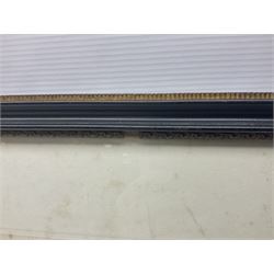 Early 20th century humorous military colour print entitled 'Reconnoitring' depicting three titled images 'Past', 'Presently' and 'Present'; published 1907 and signed on the mount by the artist C.S. Collison 38 x 73cm; Hogarth style frame