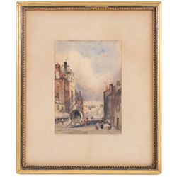 Attrib. Henry Barlow Carter (British 1803-1867): 'Scarborough', watercolour signed and titled on the mount 21cm x 15cm 