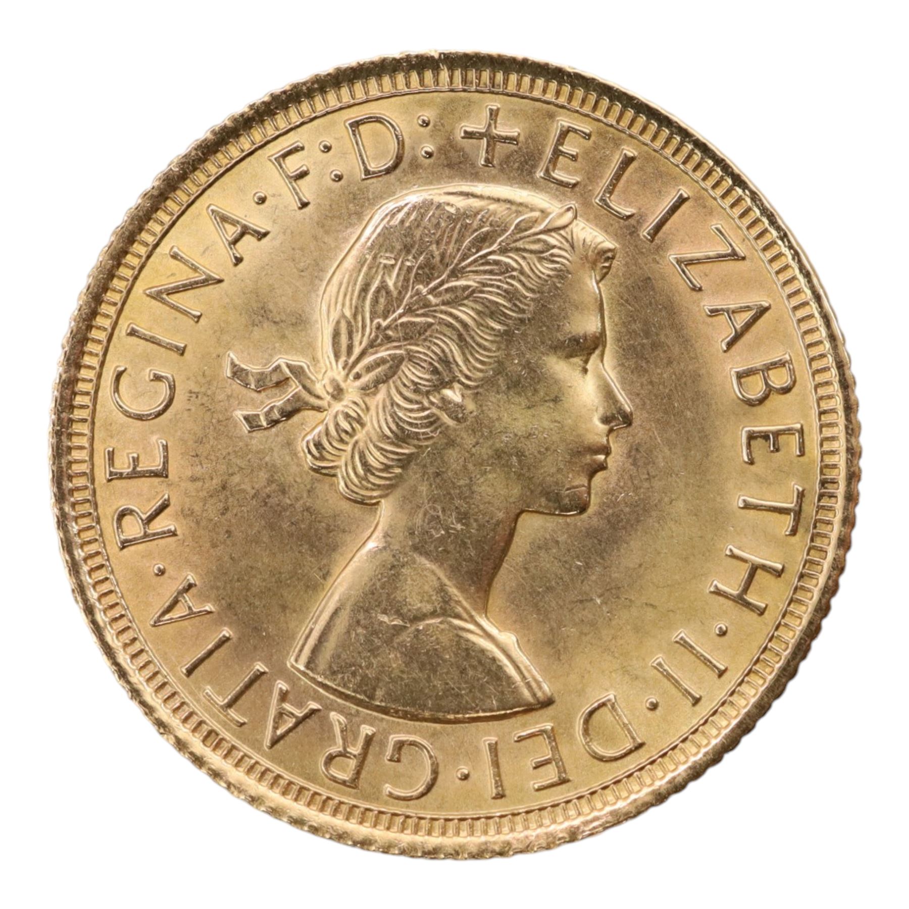 Queen Elizabeth II 1966 gold full sovereign coin