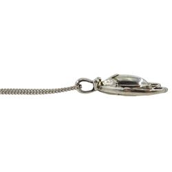Georg Jensen silver 1900 annual pendant, stamped, on silver chain