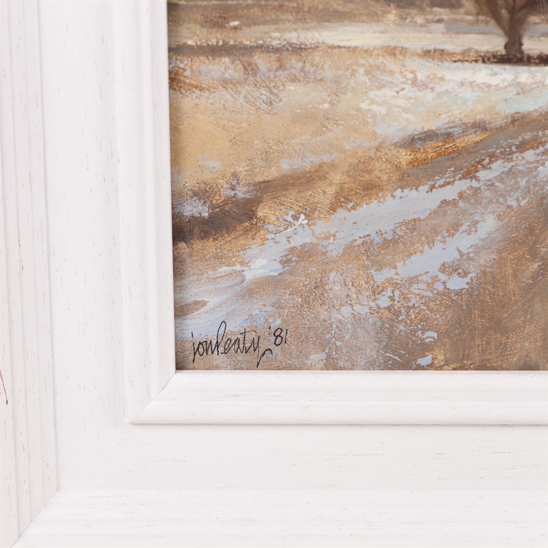 Jon Peaty (British 1914-1991): Road in the Moors, oil on board signed and dated '81, 34cm x 44cm 