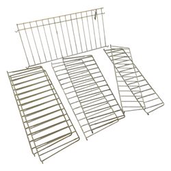 BFB-HYLLAN - collection of 'String' 1950s/60s teak wall shelving - four deep ladders (77cm x 28cm); two narrow ladders (78cm x 18cm); various shelves 