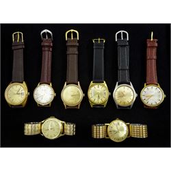 Two automatic wristwatches including Pilot 25 jewels and Ingersoll and six manual wind wristwatches including Rotary, Certina DS, Bentima Star, Alpha and Lucerne De Luxe (8)