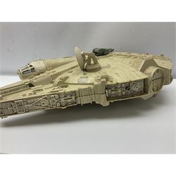 Star Wars - two unboxed vintage Star Wars vehicles comprising Millenium Falcon with 3 3/4