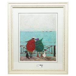 Sam Toft (British 1964-): 'Room with a View' 'Tea for Two' 'On the Edge of the Sand' and 'A Penny for your Thoughts', set five colour prints, two limited edition signed and titled in pencil max 34cm x 86cm (5)