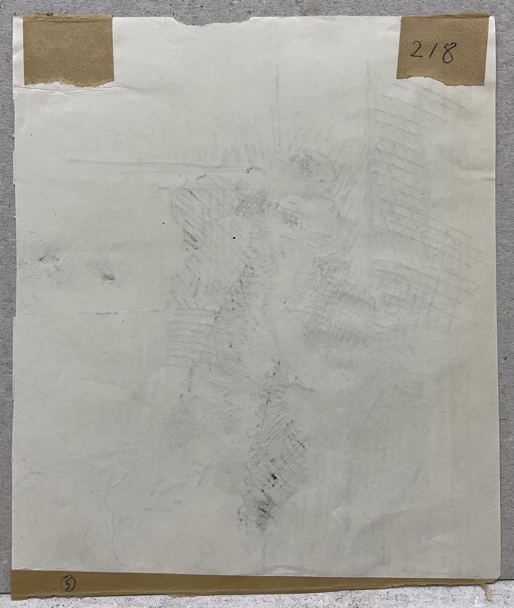 Attrib. Walter Richard Sickert RA RBA (British 1860-1942): La Giuseppina, pen ink and black chalk unsigned 16.5cm x 14cm (unframed) 
Notes: for a similar drawing, c.f. 'Chicken - Girl at a Piano', ('Sickert', Wendy Baron, London: Phaidon, 1973, p.367), sold Dreweatts 19th October 2022 Lot 32.