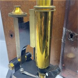 Two R & J Beck microscopes, no 22512 and no 25117, both in original wooden boxes 