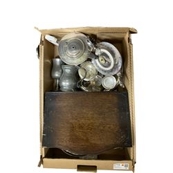 Pair of Edinburgh Crystal champagne flutes, together cased canteen of cutlery and other items, in three boxes  