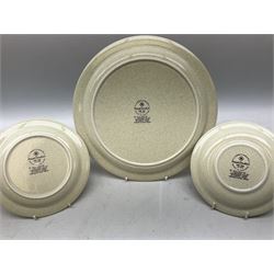 Quantity of Royal Doulton tea and dinner wares decorated in the 'Hill Top' pattern, to include dinner plates, side plates, cereal bowls, cups and saucers, coffee pot, jug etc