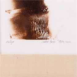 Roger Broer (American 1945-): Painted Faces - Tatanka Series, monotype signed and titled 32cm x 24cm