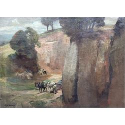 Charles Hodge Mackie (Scottish Staithes Group 1862-1920): 'The Sandstone Quarry' - Hawksworth Wood Quarry Leeds, oil on canvas signed, 49cm x 67cm 
Provenance: exh. Royal Scottish Academy 1902 No.245; private collection, purchased Bonhams Edinburgh 9th June 2011 Lot 199