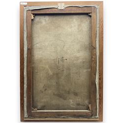 JD (British 19th Century): Ladies in the Field, oil on canvas signed with initials and dated 1916, 90cm x 59cm 