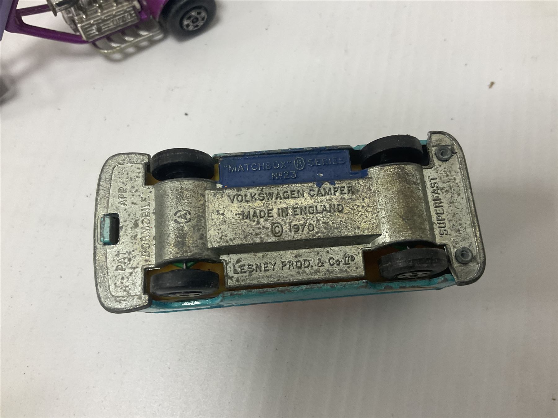 Sutcliffe ‘Sea Wolf’ clockwork atomic submarine, boxed; Mamod SP2 Steam Engine, lacking chimney; with quantity of playworn die-cast vehicles to include Corgi, Matchbox etc