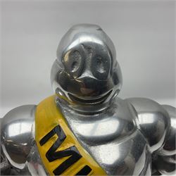  'Michelin Man' chrome plated figure, H34cm