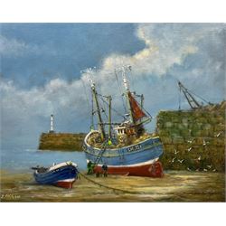Jack Rigg (British 1927-2023): 'Quick Job Between Tides', oil on canvas signed and dated 2016, titled verso 41cm x 51cm (unframed)