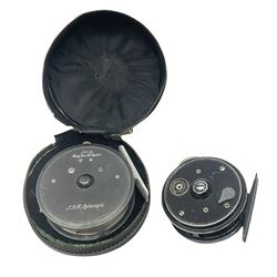 Hardy L.R.H. Lightweight three inch fly fishing reel, in a Hardy Bros (Alnwick) Ltd case and a J.W. Young & Sons Beaudex reel (2)