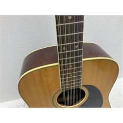 Grant Model No.W-220L twelve-string acoustic guitar with mahogany back and ribs and spruce top L109cm